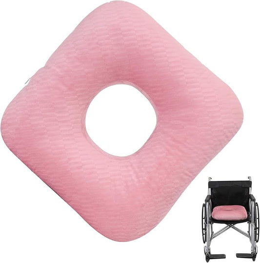 Anti-Slip Wheelchair Cushions, Bed Sore Cushions for Butt, Ergonomic Innovations Orthopedic Donut Pillow, Medical Seat Cushion for Sciatica, Back, Coccyx, Pressure Sore (Pink)