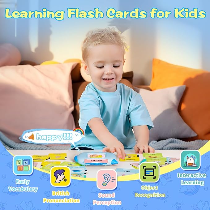 Talking Flash Cards Toddlers Toys: Learning Toys for Kids 2-3, Speech Therapy Pocket Speech Toy for Age 2-6, Autism Educational Montessori Toy with 420 Sight Words