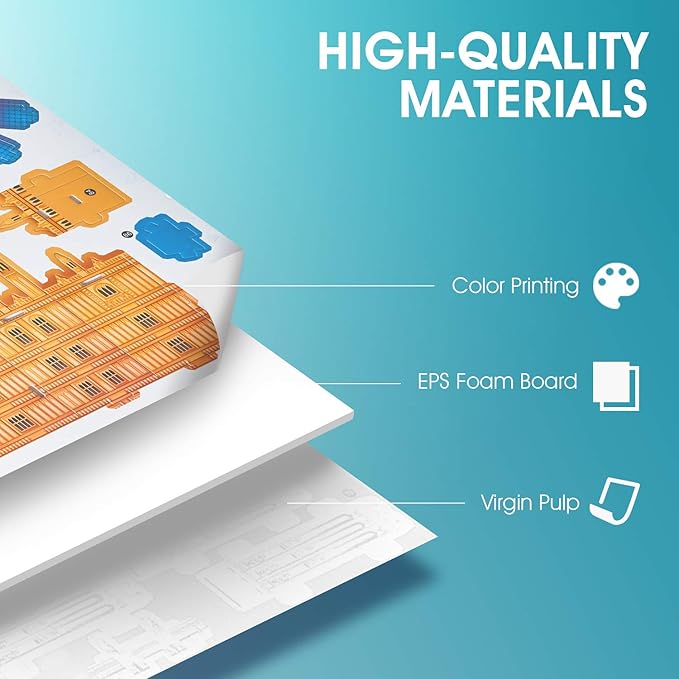 CubicFun 3D Puzzles for Adults London Cityline Puzzles for Gifts for Teenage Girls Architecture Building Gifts for Women Men, Tower Bridge, Big Ben, Buckingham Palace, The London Eye, 107 Pieces