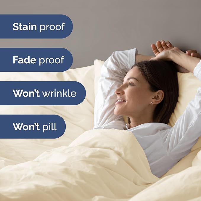 CGK Unlimited Duvet Cover Full Size Set - Extra Soft Full Size Duvet Cover 80 x 90 with 2 Pillow Shams - Hotel Quality, Fade Free w/Zipper Closures & Ties - Bedding and Bed Linens Set (Off White)