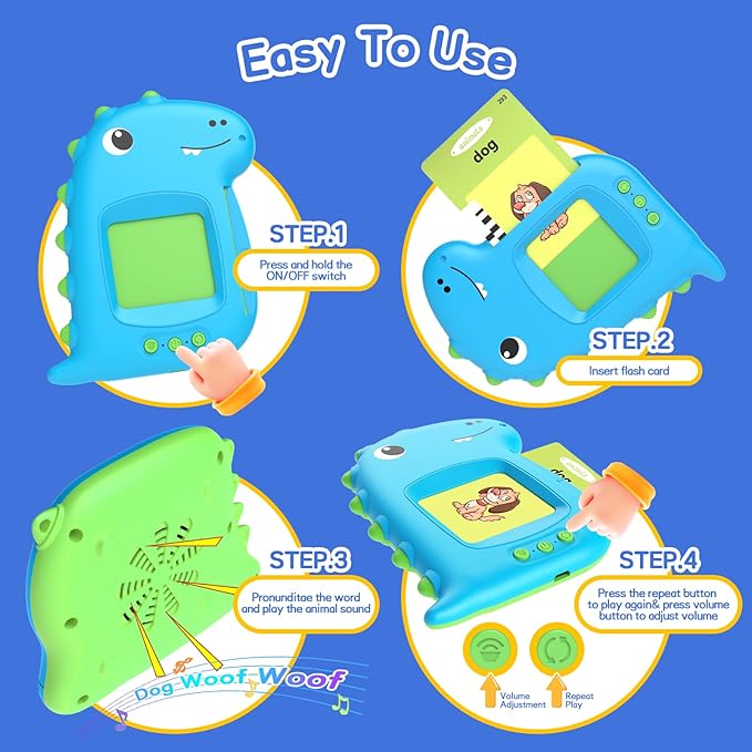 Toddler Toys for 2 3 4 5 6 Years Old Boys Girls, English & Chinese Talking Flash Cards 224 Sight Words, Learning Montessori Toys, Speech Therapy Toys, Autism Sensory Toys for Autistic Children