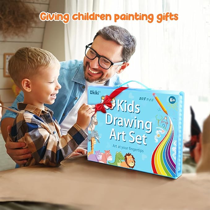 297PCS Art Supplies,Drawing Art Kit for Kids Girls Boys Teens Artist, Art Set Case with Trifold Easel, Includes Oil Pastels, Crayons, Colored Pencils, Coloring Book, Scissors, Origami Paper 40 Sheets