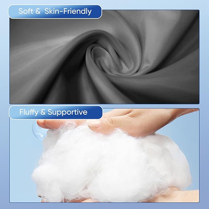 MINUPWELL Knee Pillow for Side Sleepers, 3" Leg Pillow for Side Sleeping, 100% Cotton Fabric Pillow for Between Knees While Sleeping - High Support Alternative for Relieving Leg, Back, and Knee Pain