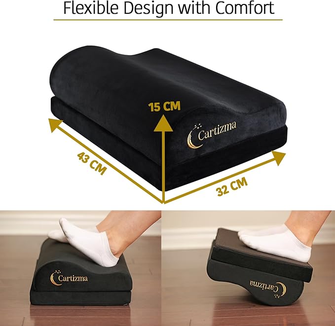 Foot Rest for Under Desk at Work-Ergonomic FootRest UnderDesk Foot Stool for Pain Relief with Washable Covers-Non-Slip Under Desk Footrest Office, Home & Travel-Adjustable Office Foot Rest