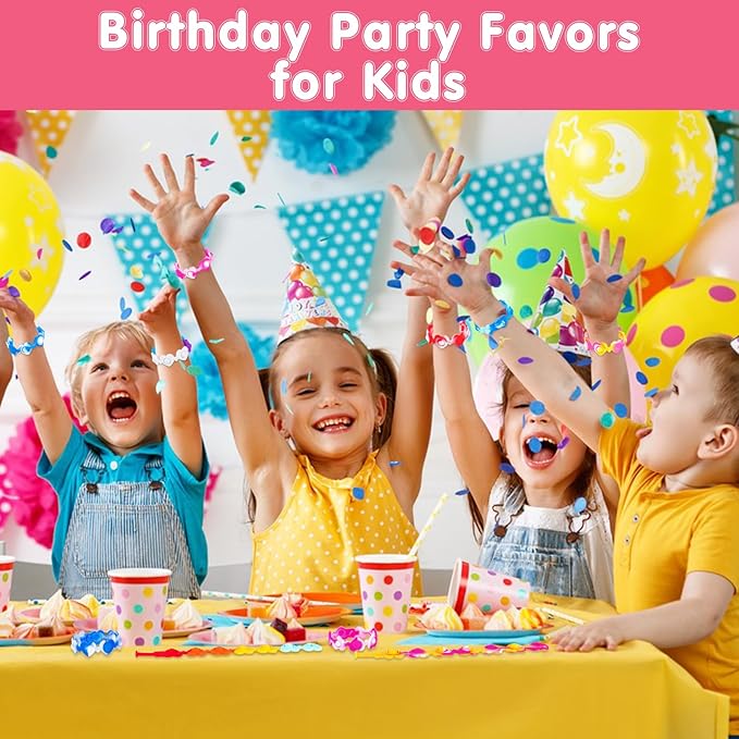 24 PCS Heart Pop Bracelets Its Valentines Day Gifts for Kids Valentine Day Party Favors Kids Fidget Toys Bulk Fidgets for Classroom Prizes Birthday Goodie Bag Stuffers Sensory Toys Pack for Girls Boys