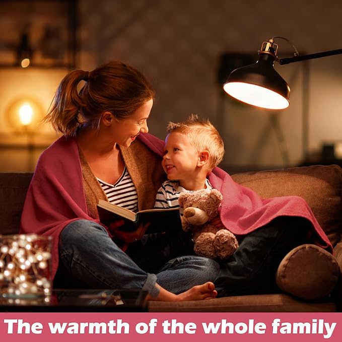 Buryeah 10 Pcs Fleece Blanket Bulk Warm Soft Fleece Blankets Cozy Lightweight Throw Blankets Plush Pet Throw Blanket for Home Bed Sofa Office Wedding Gifts Travel(50" X 60",Dark Color)