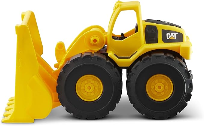 CAT Construction Toys, Construction Fleet 10" Front Loader Toy - Real Working Parts, Indoor/Outdoor, Sturdy Plastic Construction for 2+ Year Old Boys