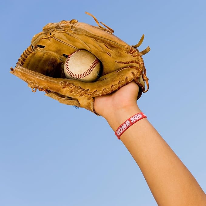 Fancy Land 35 Silicone Baseball Motivational Bracelets for Kids baseball Gift Party Supply