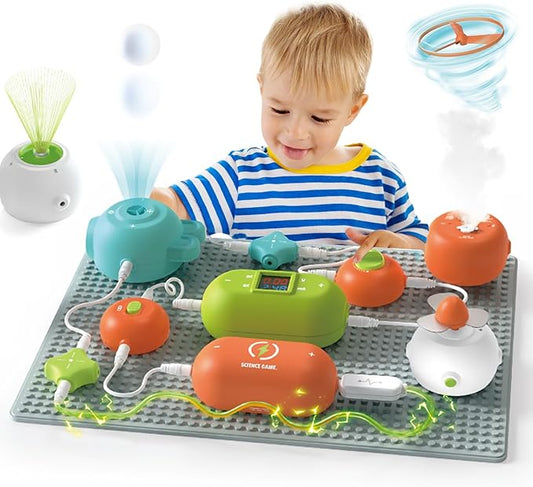 Circuit Kits for Kids - 420+ Electronics Projects, STEM Physics Science Kit with Full Project Manual, Circuits Block Board Educational Toy for Gift for Boys Girls Toddlers Ages 3+