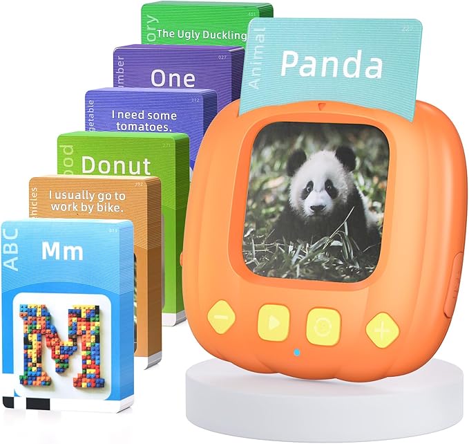 MEETION Talking Flash Cards for Toddler, Autism Sensory Toys for Autistic Children, Learning Educational Montessori Toys, Speech Therapy Toys, 203 Sight Words for Boys Girls Age 2-6 Years Kids Gifts