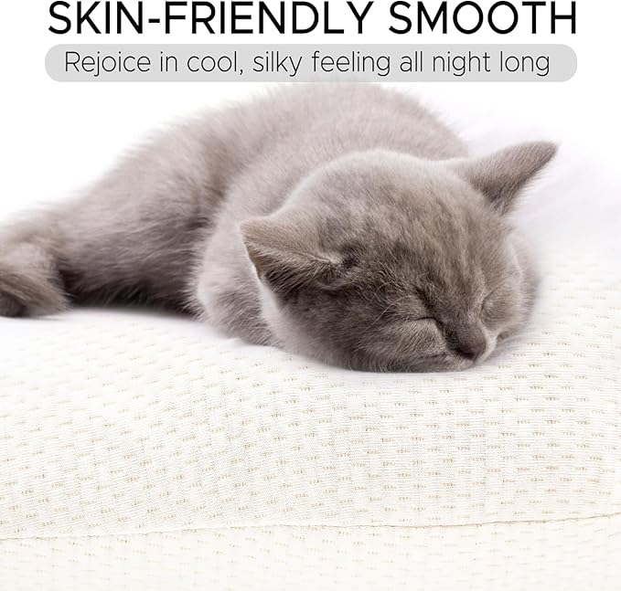 Body Pillow for Adults - Soft Long Bed Pillows Insert for Sleeping - Shredded Memory Foam and Removable Washable Cover - Swan Shaped Pregnancy Side Sleeper Pillow 49 Inch (Beige)