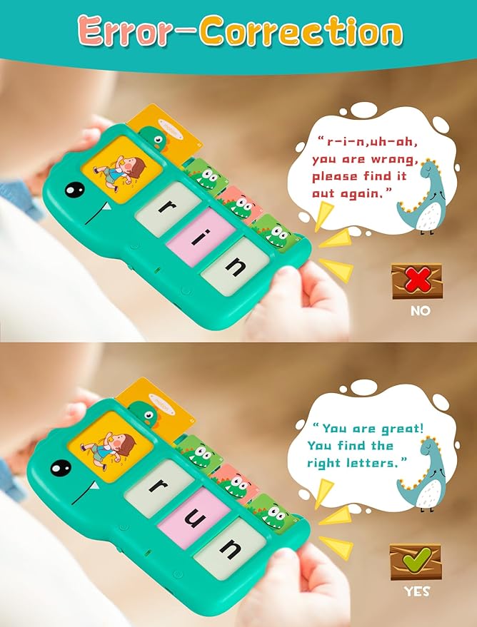 Talking Flash Cards for Toddlers Learning: Alphabet Learning Toys - Matching Spelling Games with 224 Sight Words - Montessori Toys for 3 4 5 6 Years Old Kids