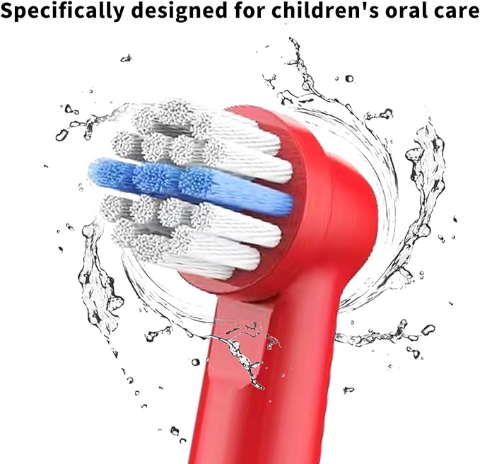 8pcs Kids Replacement Heads Compatible with Braun Oral B Kids Electric Toothbrush, Ultra Soft Bristles