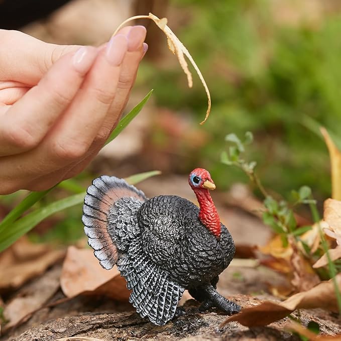Schleich Farm World, Farm Animal Toys for Boys and Girls, Realistic Bird Toys, Turkey Toy Figurine