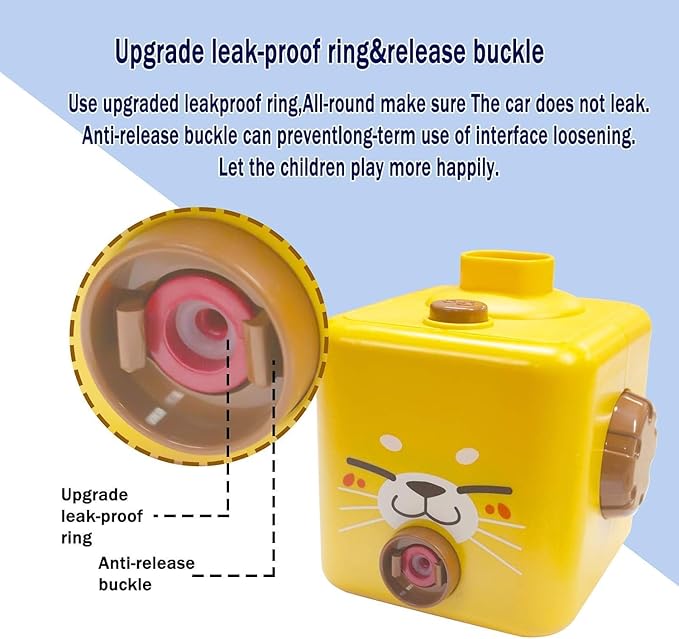 Balloon Launcher Toy Set, Balloon Powered Cars, Inertial Balloon Car, Creative Inflatable Balloon Pump Racing Car, Scientific Experiment Intelligence Education Preschool Children's Toys (Duck)