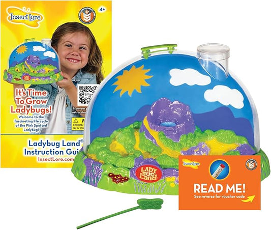 Insect Lore Ladybug Land | Ladybug Growing Kit Habitat | Redeem Voucher For Live Ladybug Larvae