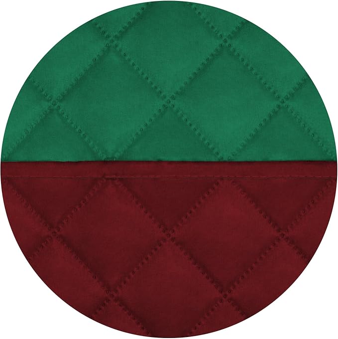 PureFit Reversible Quilted Sofa Cover, Water Resistant Slipcover Furniture Protector, Washable Couch Cover with Non Slip and Elastic Straps for Kids, Dogs, Pets (Oversized Recliner, Green/Red)