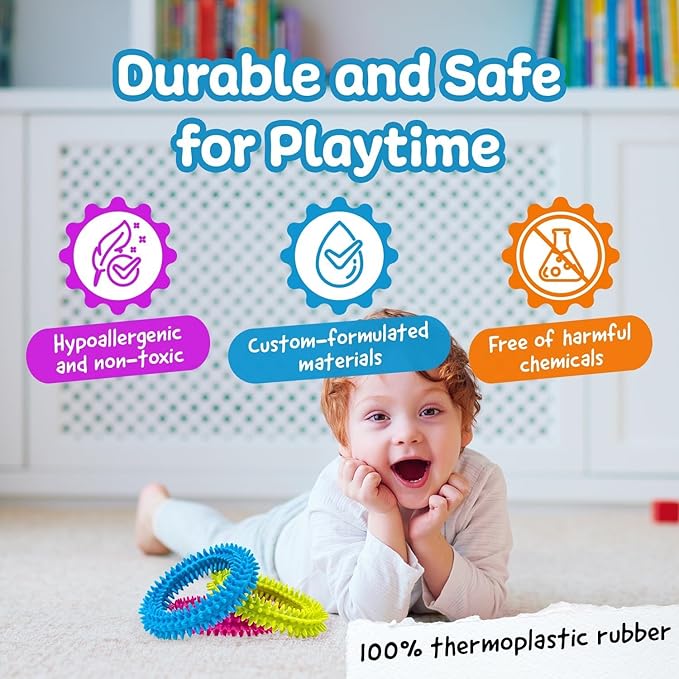 12PCS Sensory Fidget Toys for Kids Adults-Stretchy Fidget Bracelet&exture,Calming Autism Sensory Toys for Needs Autistic Children,Calm Down Toy for Toddler Girls Boys