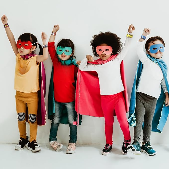 Junkin 80 Pieces Hero Tie Dye Party Favors Slap Bracelets for Kids Boys Girls Snap Bracelets Party Supplies Wristband Birthday Supplies Decorations, 10 Styles (Hero)