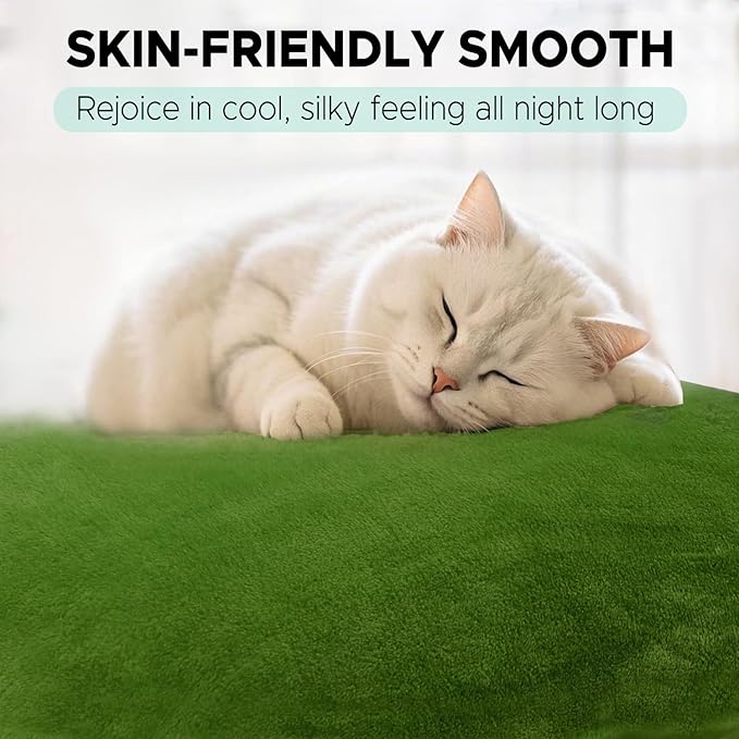 Body Pillow for Adults - Soft Long Bed Pillows Insert for Sleeping - Shredded Memory Foam and Removable Washable Cover - Swan Shaped Side Sleeper Pregnancy Pillow 49 Inch (Green)