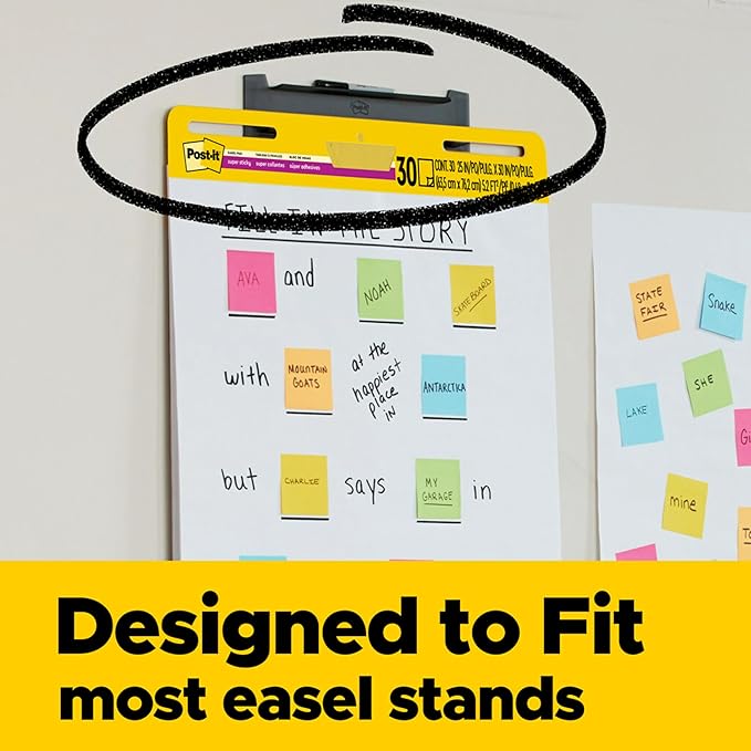 Post-it Self-Stick Mini Easel Pad, 15 in x 18 in, 20 Sheets/Pad, 3 Pads, Great for Virtual Teachers and Students (577-3PK)