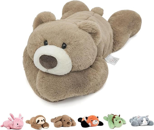 Niuniu Daddy 20" | 3.3 Pound Weighted Bear Stuffed Animals for Adults Kids, Giant Large Teddy Bear Plush Toy, Cute Brown Bear Body Pillow with Soft Fur & Body for Gift Christmas Birthday Holidays