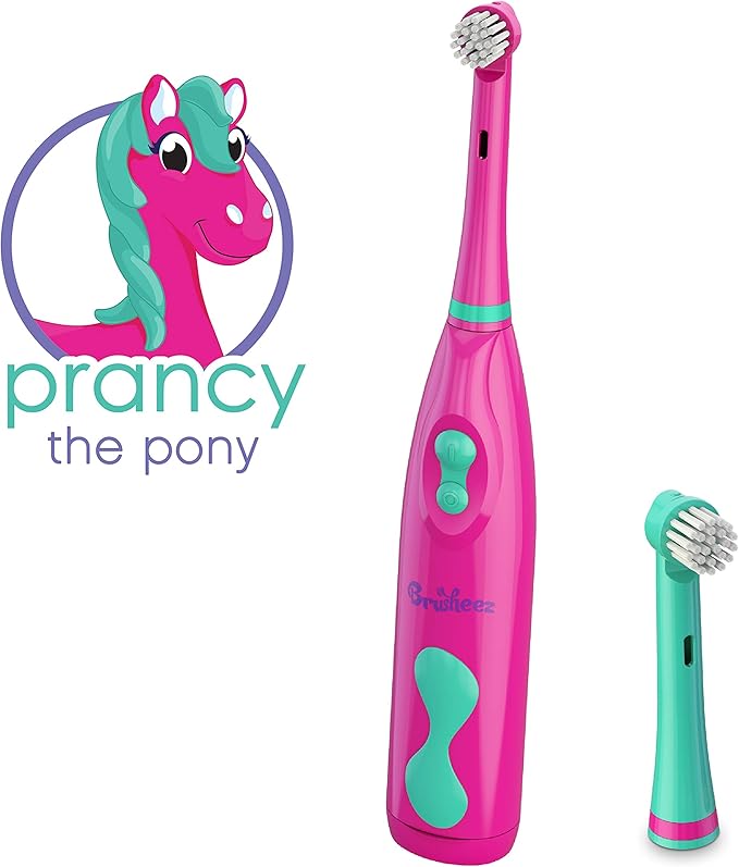 Brusheez Electronic Toothbrush Replacement Brush Heads 2 Pack (Prancy The Pony)