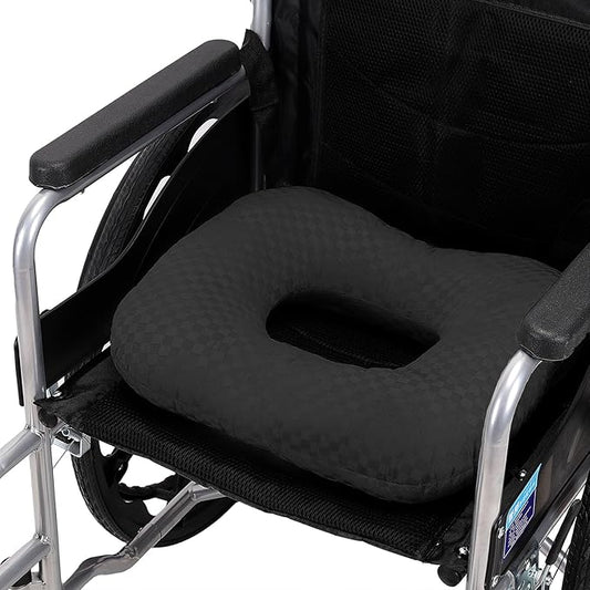 Anti-Slip Wheelchair Cushions, Bed Sore Cushions for Butt, Ergonomic Innovations Orthopedic Donut Pillow, Medical Seat Cushion for Sciatica, Back, Coccyx, Pressure Sore (Black)