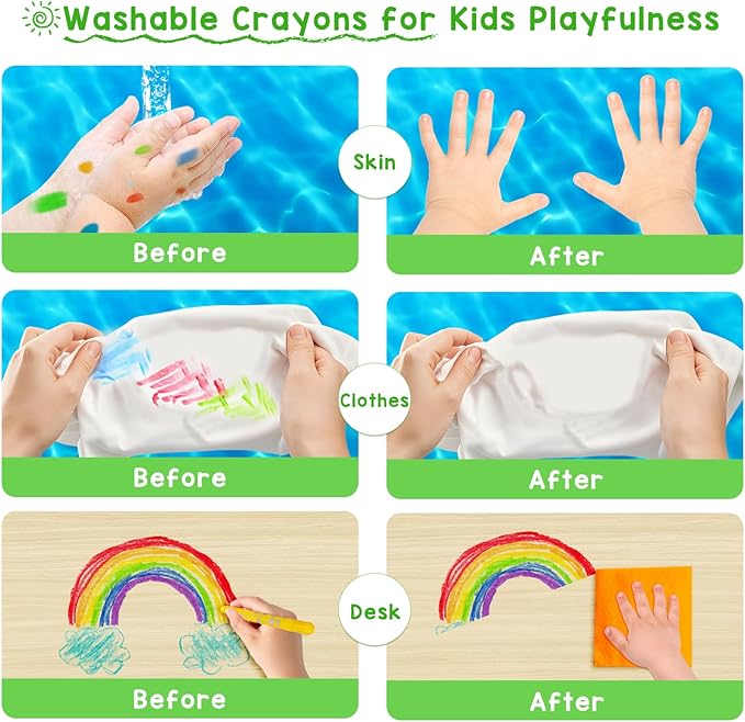 DreamCandy Twist Crayons for Toddlers,12 Colors Non Toxic Washable Crayons for Kids,Art Supplies Drawing Coloring Crayon Set,Gift for Boys and Girls,Back to School,Stocking Stuffers