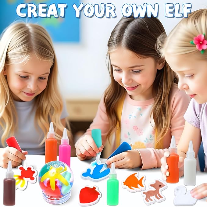 Aqua Fairy Water Gel Kit for Kids,Creative Magic Water Elf with 18 Colors Gel and 16 Shape Molds,Christmas Birthday Gifts, Party Favors, Arts & Crafts DIY STEM Kits for Boys Girls (18 Color)