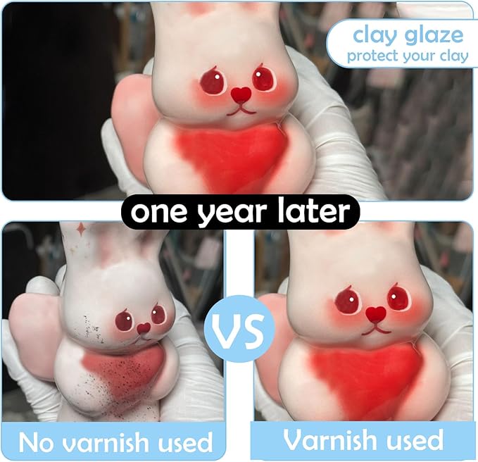 500ml Air Dry Clay Glaze, Clay Glaze Air Dry for Airdry Clay, Air Dry Clay Varnish Can Not Only Used to Prevent Clay Cracking, Scratches, and Wear,It Can Also Having a Glossy Matte Effect (Matte)