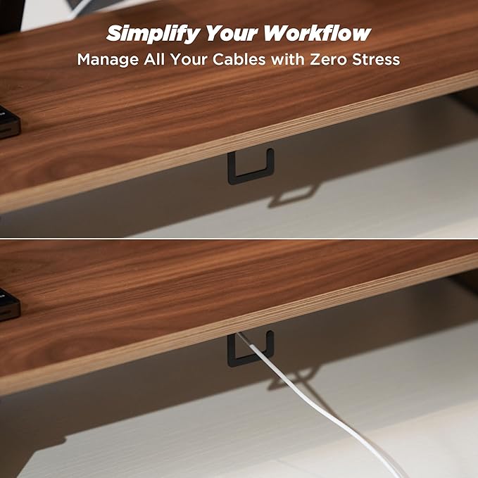 ULTRARM Moodular Add-ons Cable Organizer 2 Pack [Accessory Only - Requires Moodular Wooden Monitor Stand Slide Rails for Use] Black MSA-CO