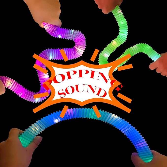 Light Up Glow Necklaces Bracelets Party Favors Accessories for Toddlers, Glow Sticks Pop Tubes for kids, Glow Birthday Camping Wedding Party Supplies Decorations for Boys Girls (Green 24 pack)