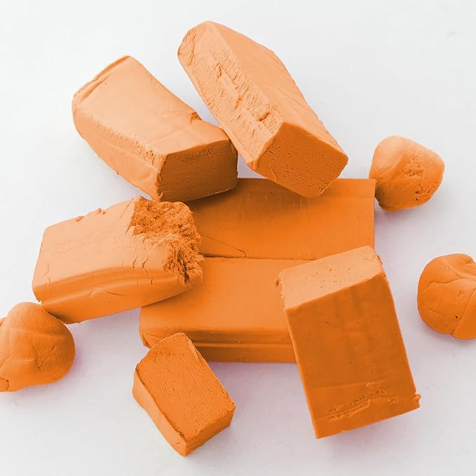 BAZIC Modeling Clay Orange Color 1 LB, Light Dough Art Craft, Non Toxic Gift for Artist Kids Toddler Boys Girls, Bulk for Classroom, 24-Pack