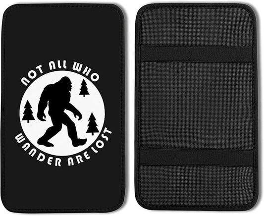 Bigfoot Vehicle Center Console Armrest Cover Pad,Bigfoot Car Accessories,Big Foot Car Middle Console Cushion Pad,Cars Armrest Mat Decor Sasquatch Gifts for Men Women Dad Grandpa