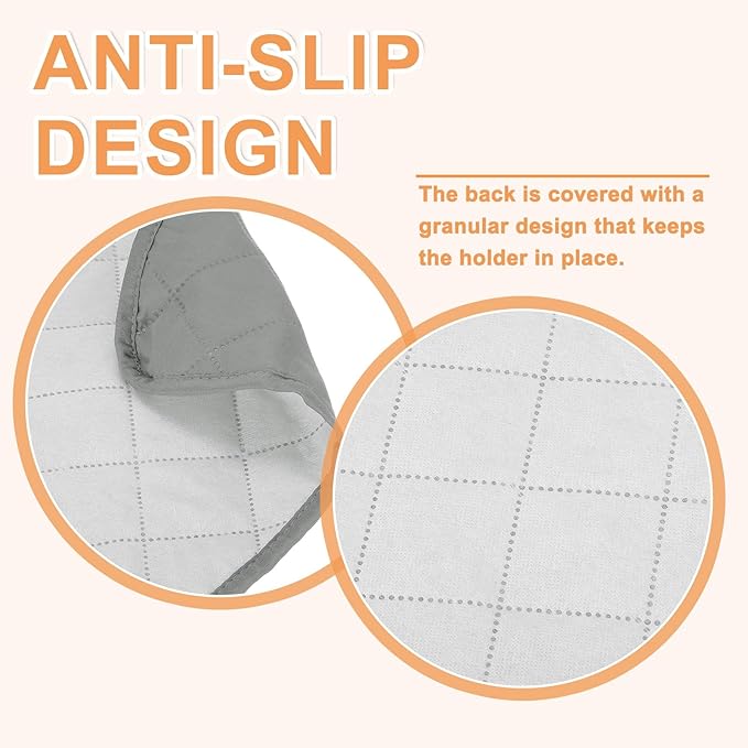 uxcell Couch Sofa Armrest Organizer Non-Slip Chair Arm Recliner Remote Control Organizer with 6 Pockets for Books, Magazines, Tablet, Phone, Plaid Gray