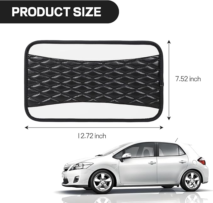 ongfuwu Car Center Console Cushion Pad, 12.72"×7.52" Leather Waterproof Auto Armrest Seat Box Protector, Car Center Console Cover, Universal Interior Decor Car Accessories for SUV Truck (White)