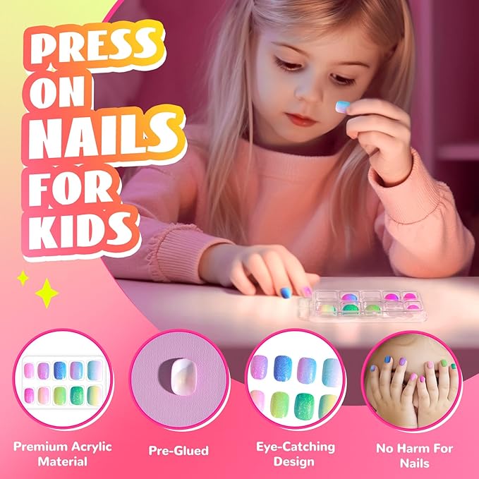 Kids Real Makeup Kit for Little Girls - Real, Non Toxic, Washable Make Up Toy - Toys Gift for 3 4 5 6 7 8 9 10 12 Years Old Girls Birthday