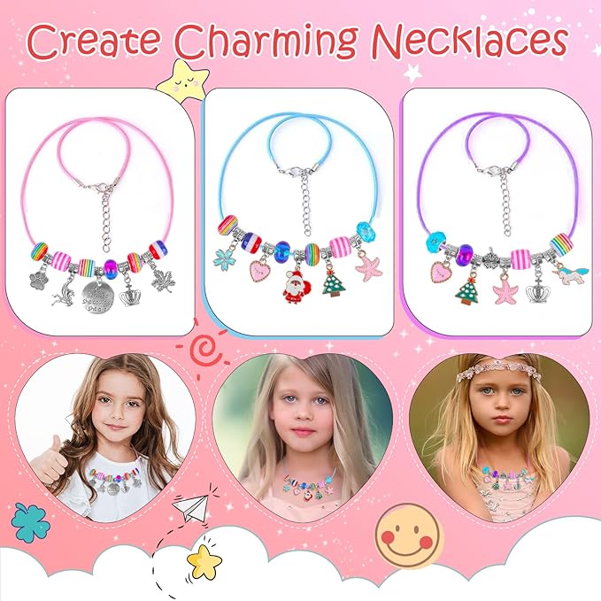 HYASIA Charm Bracelet Making Kit & Unicorn Gifts for Girls, Kids Toys Arts Crafts for Girls Age 8-12, Jewelry Making Supplies Set, The Perfect Gifts for Girls Birthday Party Game Children Christmas