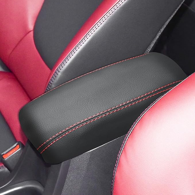 SUNBREATH Compatible with Center Console Armrest Cover for Toyota Corolla 2020 2021 2022 2023 2024 Leather Arm Rest Storage Box Lids Cushion Protector Pad