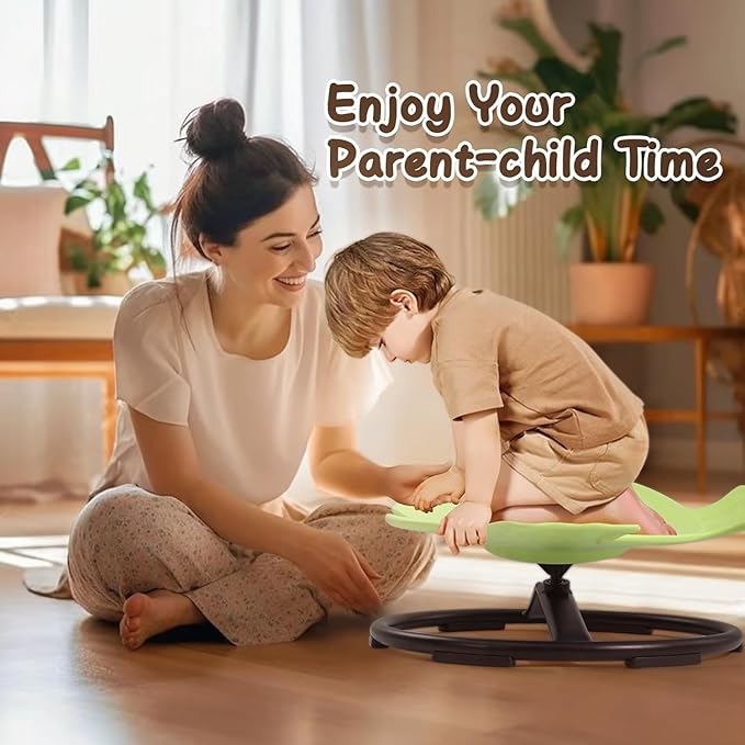 Kids Swivel Chair, Sensory Toy Chair for Kids, Spinning Chair Wobble Chair Kids Balance Toys & Games Balance Physical Therapy Equipment, Autism ADHD Chairs Indoor Outdoor Play Equipment Green