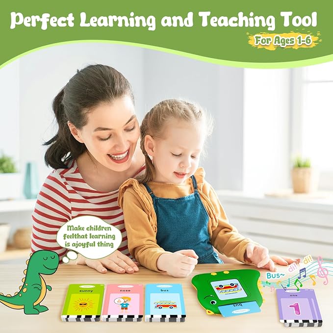 Talking Flash Cards for Toddlers, 540 Sight Words Flash Cards Speech Therapy Toys - Learning Educational Gifts for Age 1 2 3 4 5 6 Years Old Boys and Girls(540 Sight Words_Green)