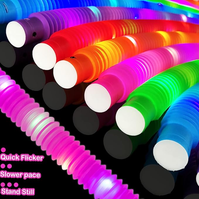 Glow Sticks Party Pack 12 PCS-Valentines Glow in Dark Party Favor Supplies for Kids,Light Up Glow Necklaces Bracelets Accessories for Toddlers,Neon Party Decorations for Mardi Gras Birthday Camping