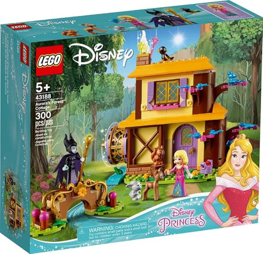 LEGO Disney Aurora’s Forest Cottage 43188, Sleeping Beauty Building Kit for Kids; A Fun Holiday Present or Birthday Gift for Disney Princess Fans (300 Pieces)