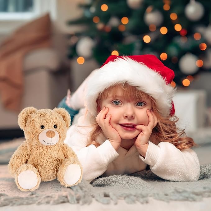 Teddy Bear Stuffed Animals, Microwavable Stuffed Animal Heating Pads for Heat Therapy, Stress Relief Toy for Anxiety, Cuddle, Companion, Bear Plush Gifts for Girls Boys Adults