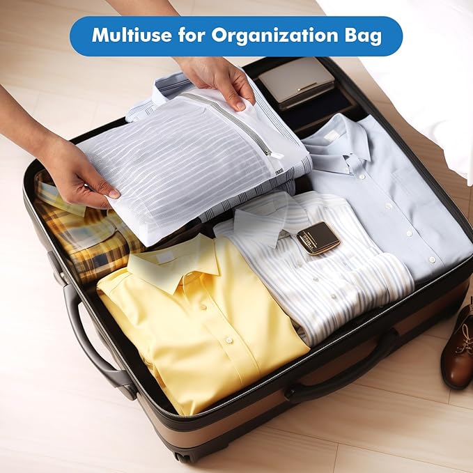 OKAKA 5Pcs Laundry Bags Mesh Wash Bags, Delicate Laundry Bags for Clothes, Hosiery, Underwear, Bed linen - 5 Size