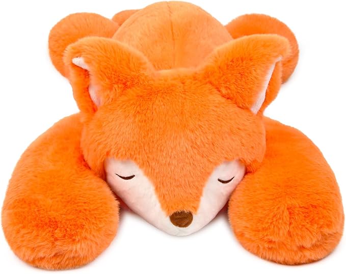 Niuniu Daddy 20" | 3.3 Pound Fox Weighted Stuffed Animals, Giant Fox Sensory Body Pillow Plush Toy, Heavy Weighted Lap Animals with Adults Kids & Soft Squishy Fur for Birthday