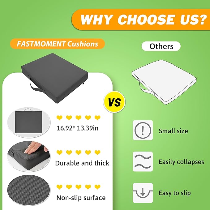 2 Pcs Stadium Seat Cushions Water-Repellent Bleacher Seat Cushions Indoor & Outdoor Seat Cushion for Bleachers Portable Stadium Cushion for Sports Events, Office Chairs, Beaches