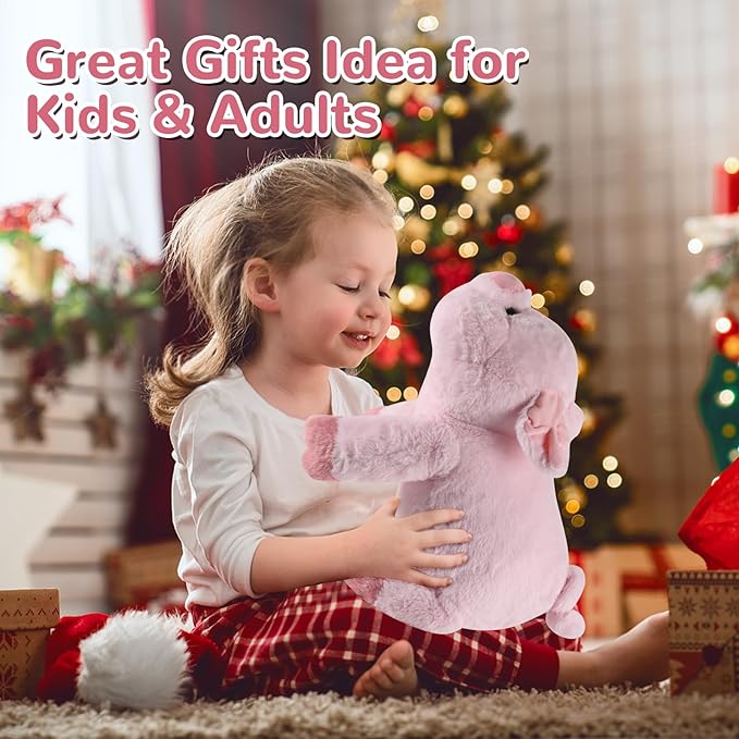 Pig Weighted Stuffed Animals - 22 Inch 4.5 Pounds Weighted Plushies Pig - Big Plush Stuffed Animals Pillow - Cute Plush Toys Gifts for Kids & Adults