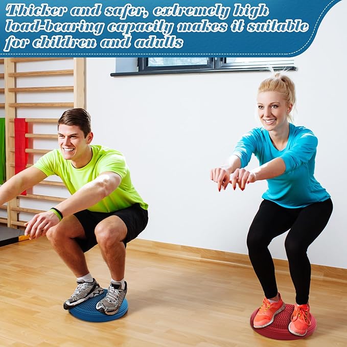 Libima 4 Pcs Wiggle Seat Inflated Wobble Cushion for Sensory Kid 13 Inches Balance Disc Flexible Seating for Classroom Sensory Pad for Chair Wiggle Cushion